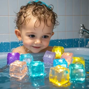 6/12PCS Baby Bath Bathtub LED Light Up Toy